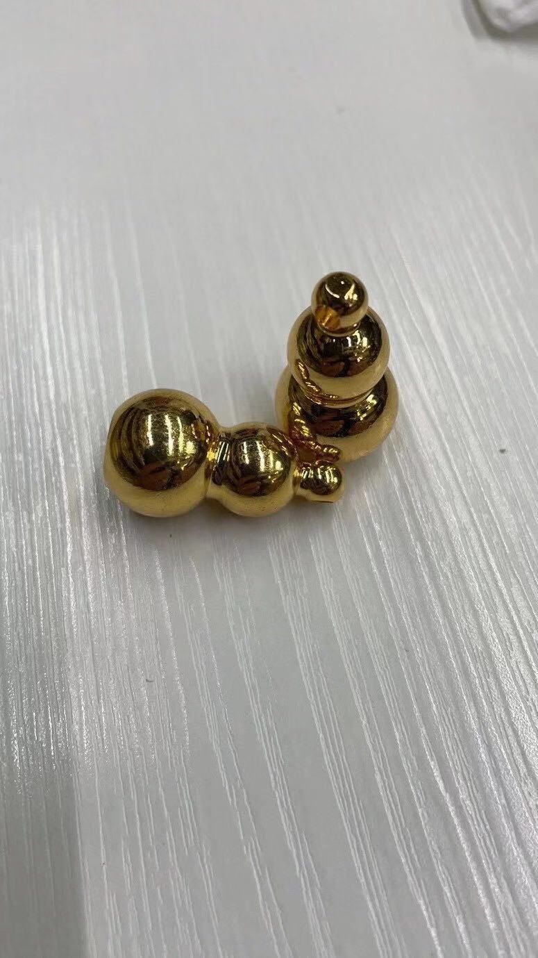 High-end copper gourd car keychain, pure copper gourd bag pendant, creative pendant for men and women, popular online style full figure