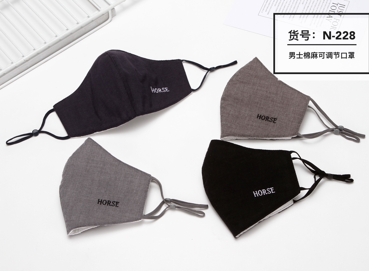 A37 Adult men's adjustable cotton and linen mask