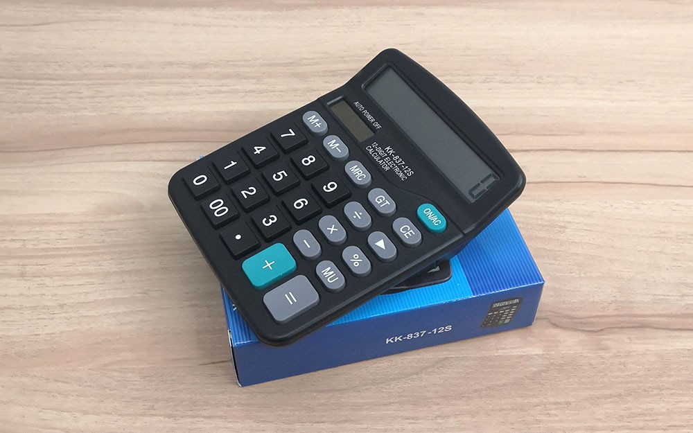 The KK-837-12S solar-powered calculator is a 12-digit display desktop office calculator pic 3