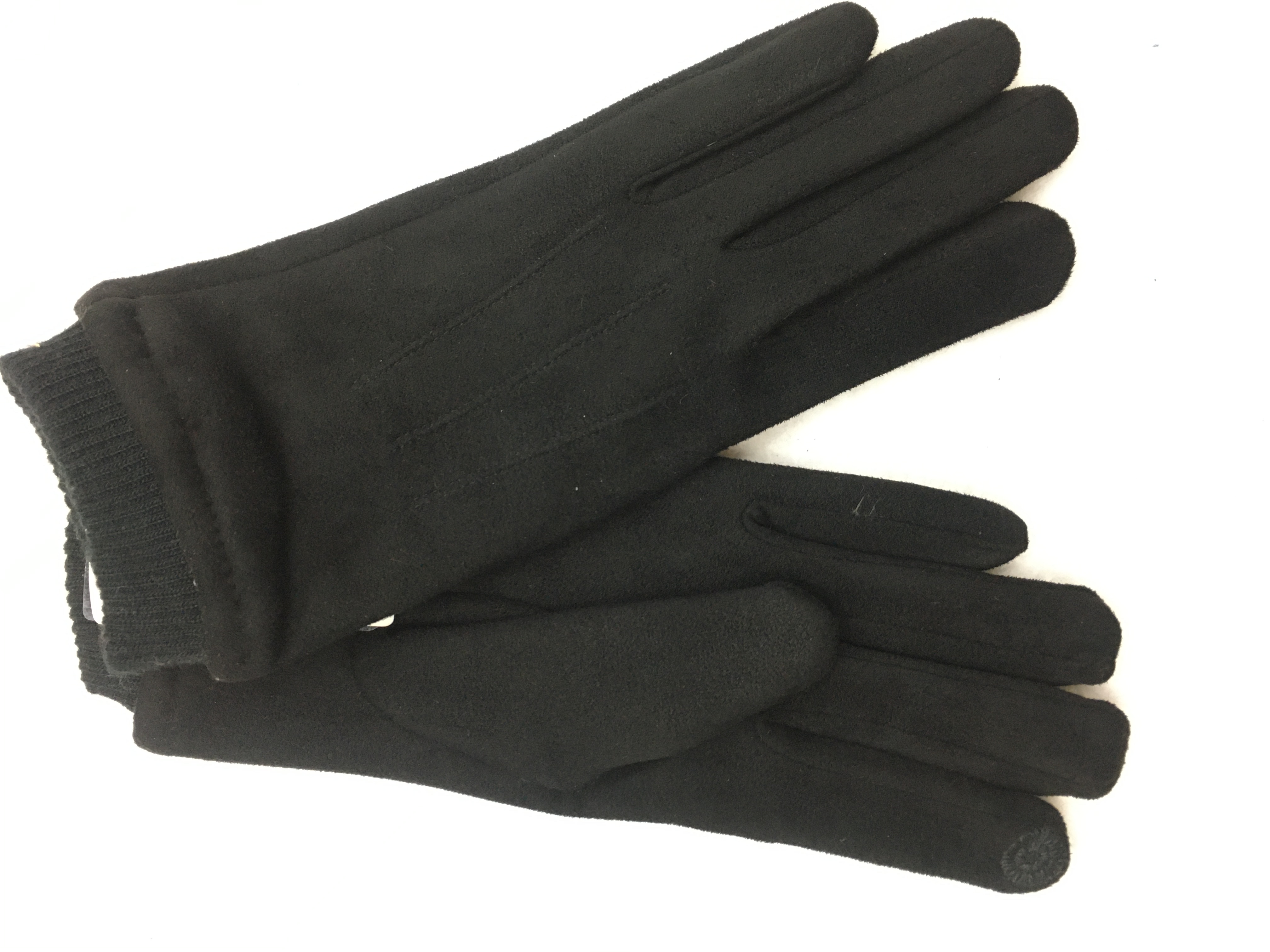 Hombres rokou ciclismo casual comodidad y calor más suave y más grueso polar polar interior ante guantes de piel guantes de pantalla táctil detail image 1