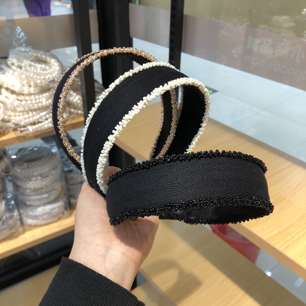 2020 Small Fragrant Wind Rice Bead Headband Colorful And Delicious Super Good Look At All Want Scrunchie
