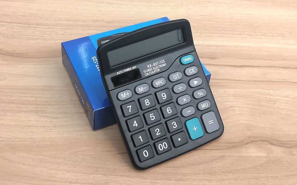 The KK-837-12S solar-powered calculator is a 12-digit display desktop office calculator pic 2