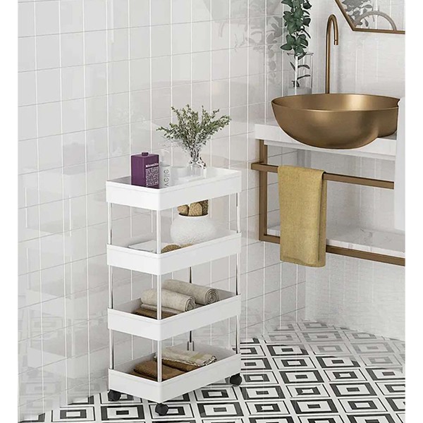 Multi-layer movable storage rack, seasoning rack, kitchen, living room, bedroom, bathroom floor storage rack with wheels A971 detail image 4