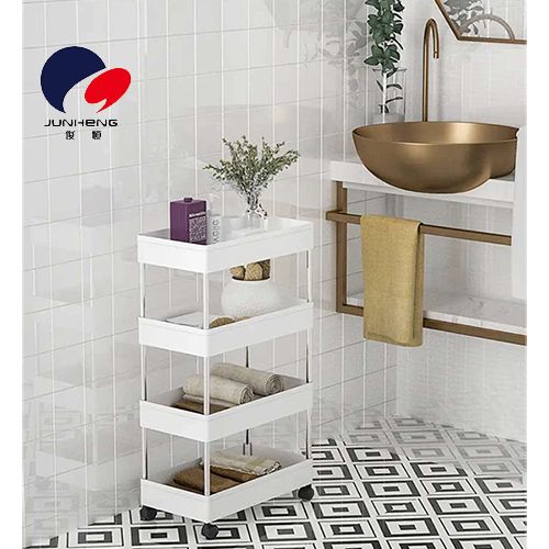 Multi-layer movable storage rack, seasoning rack, kitchen, living room, bedroom, bathroom floor storage rack with wheels A971 Application Scenario