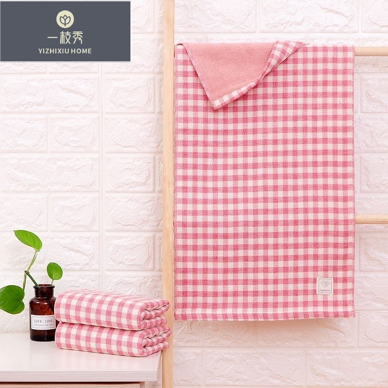 Yizhixiu Towel Crystal Love, Pure cotton checkered, Light, absorbent and breathable, Factory Direct sales 5121 detail image 5