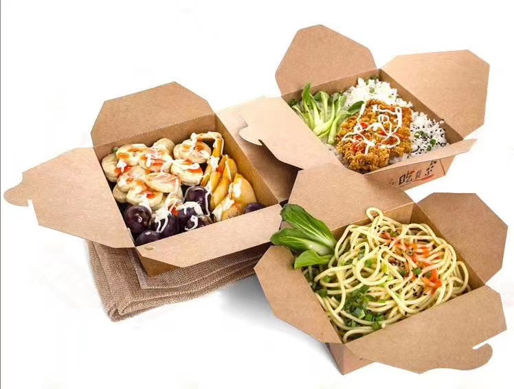 塑料盒一次性饭盒打包盒牛皮纸盒沙拉盒详情图8