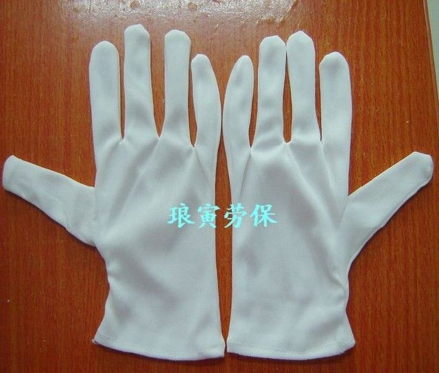 Work labor insurance thin gloves operating gloves etiquette gloves white polyester gloves thumbnail