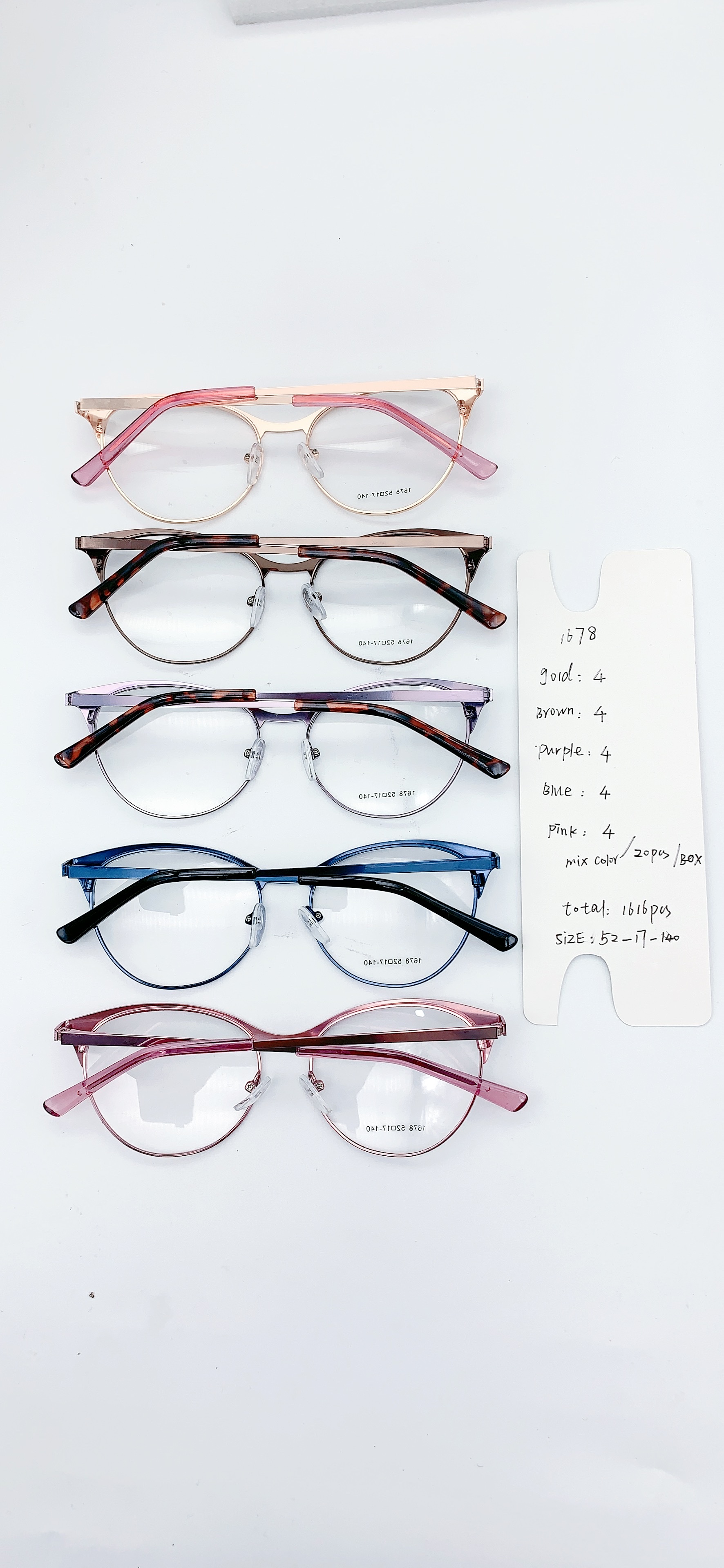 Women's eyeglass frame in stock, full-body mirror design, fashionable, light, comfortable and durable Specification image