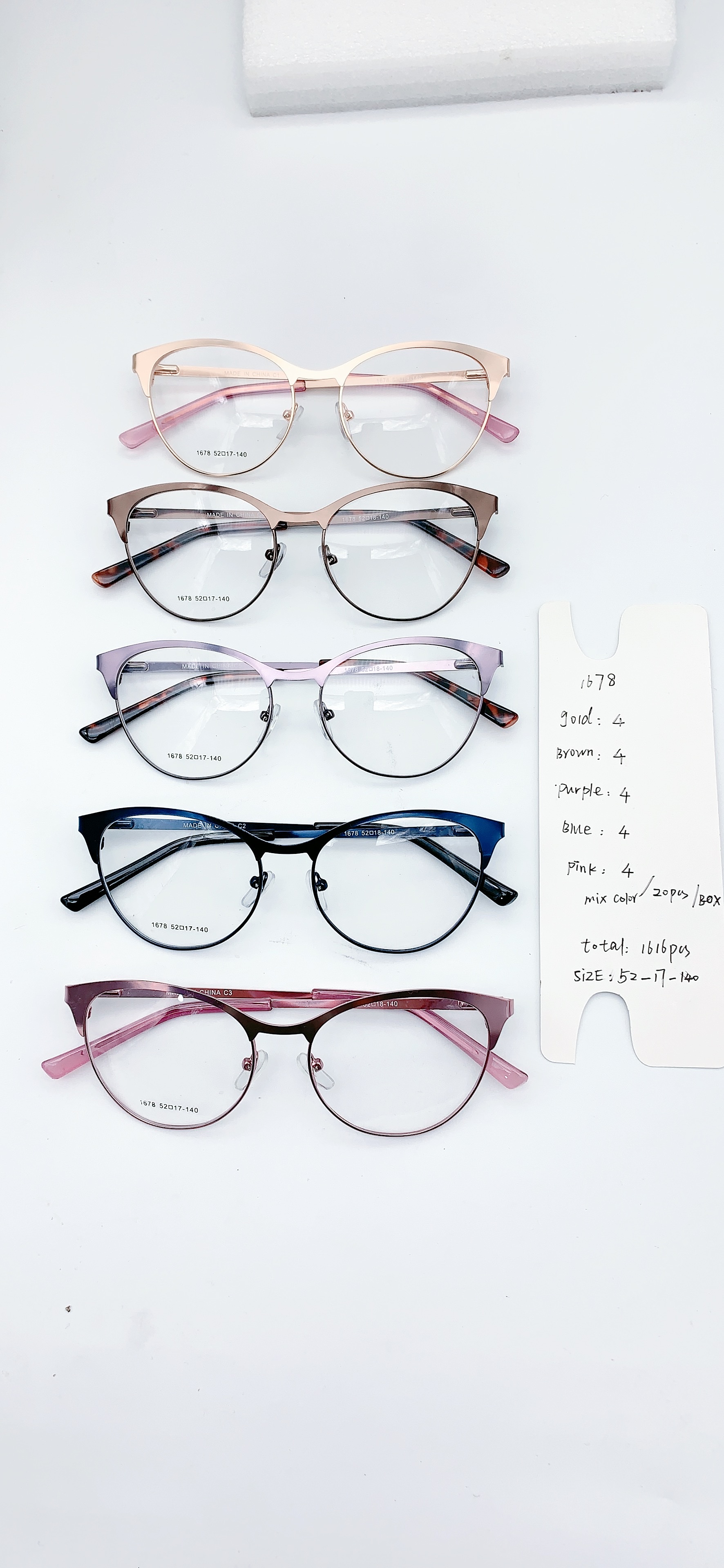 Women's eyeglass frame in stock, full-body mirror design, fashionable, light, comfortable and durable details Picture