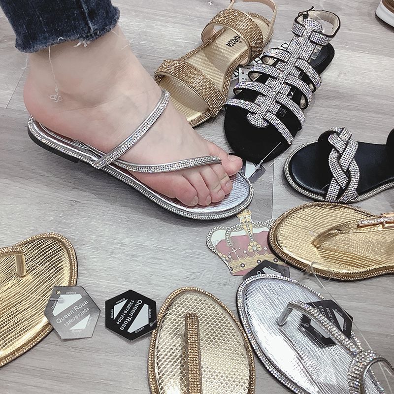 lady shoes sandals银钻高品质定制彩色时尚女士鞋凉托鞋
