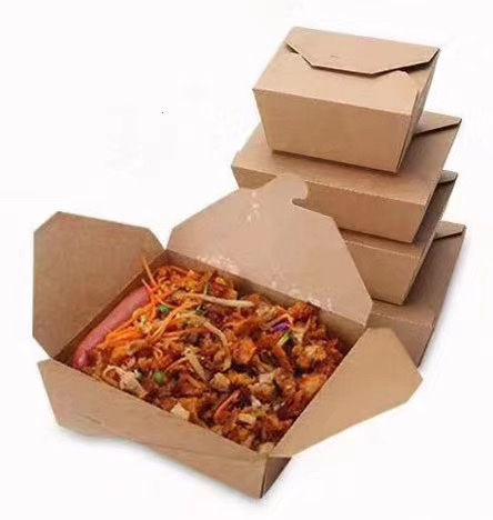 塑料盒一次性饭盒打包盒牛皮纸盒沙拉盒详情图1
