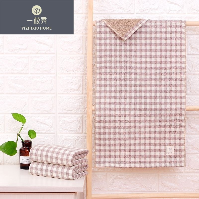 Yizhixiu Towel Crystal Love, Pure cotton checkered, Light, absorbent and breathable, Factory Direct sales 5121 detail image 2