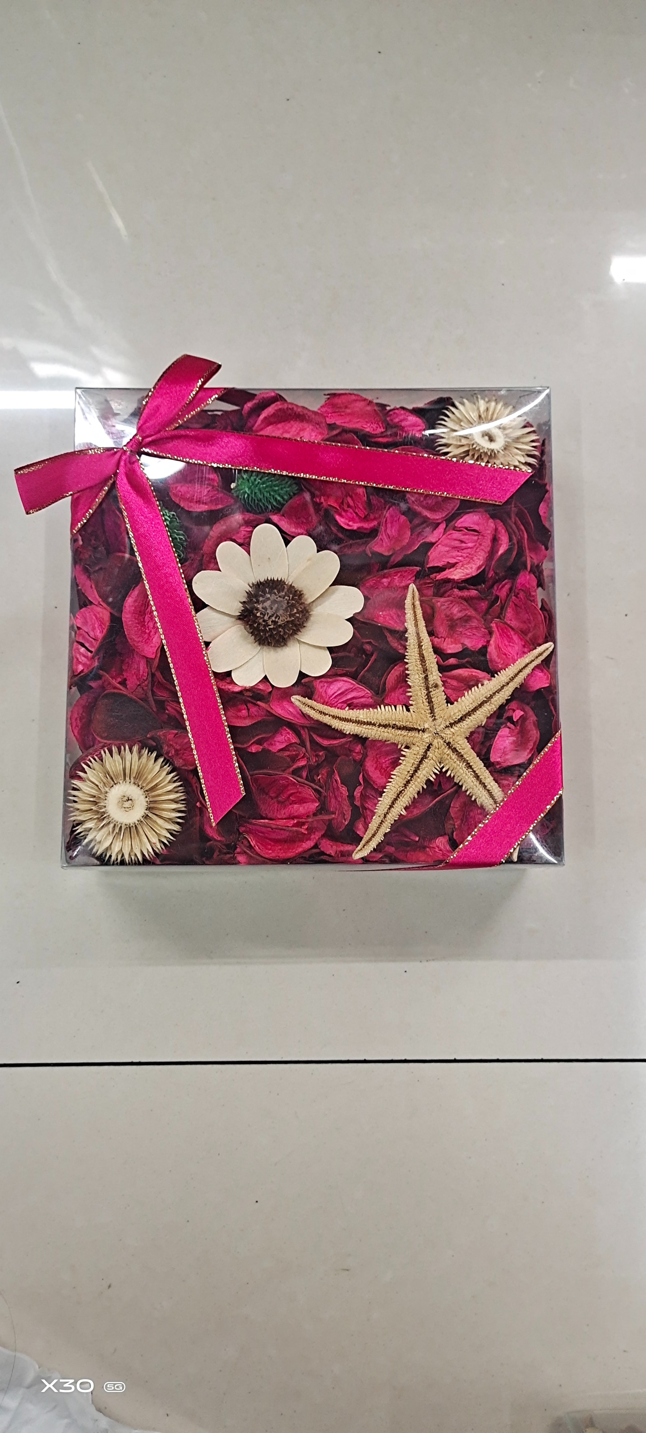Pvc Box With Cotton Shell Dry Floral Package Flower Material Gift Box Packaging Home Furnishings details Picture