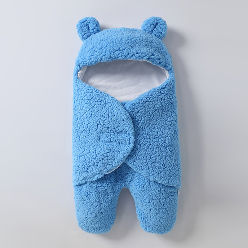 婴儿襁褓睡袋包被新生儿分腿式包腿式裹保暖加绒抱被秋冬款详情7