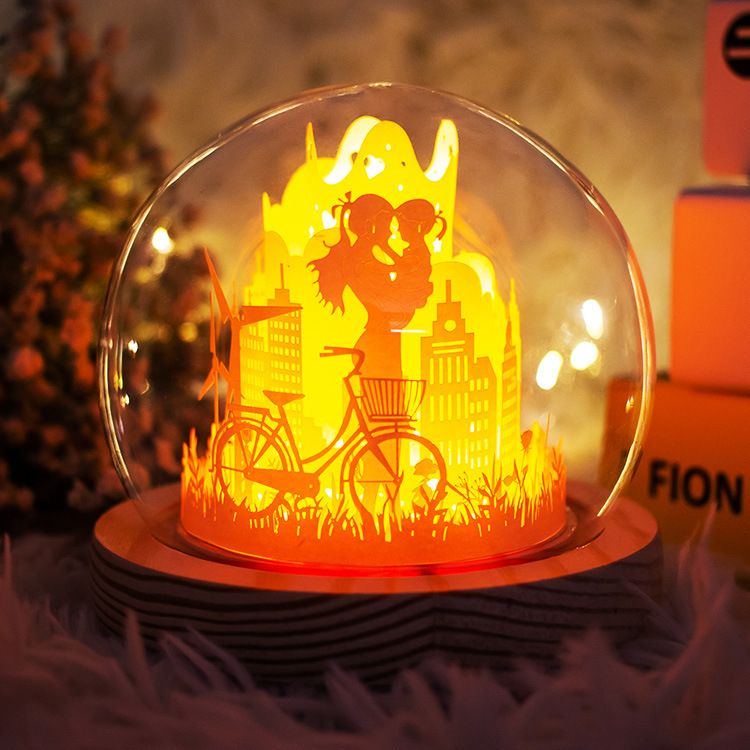 Creative paper carving art Lamp Children's Gifts For Mother's Day creative handmade three-dimensional paper carving decorations night lamp