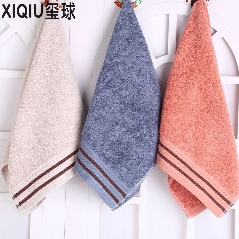 Xiqiu Towel manufacturer's three-color absorbent and non-fading face wash cotton towels for both men and women at home details Picture