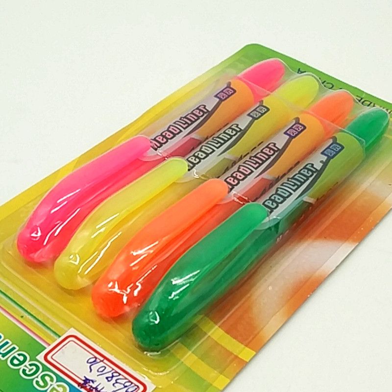 XL-216 suction card 4 pieces Highlighter pens, student watercolor pens, office supplies details Picture