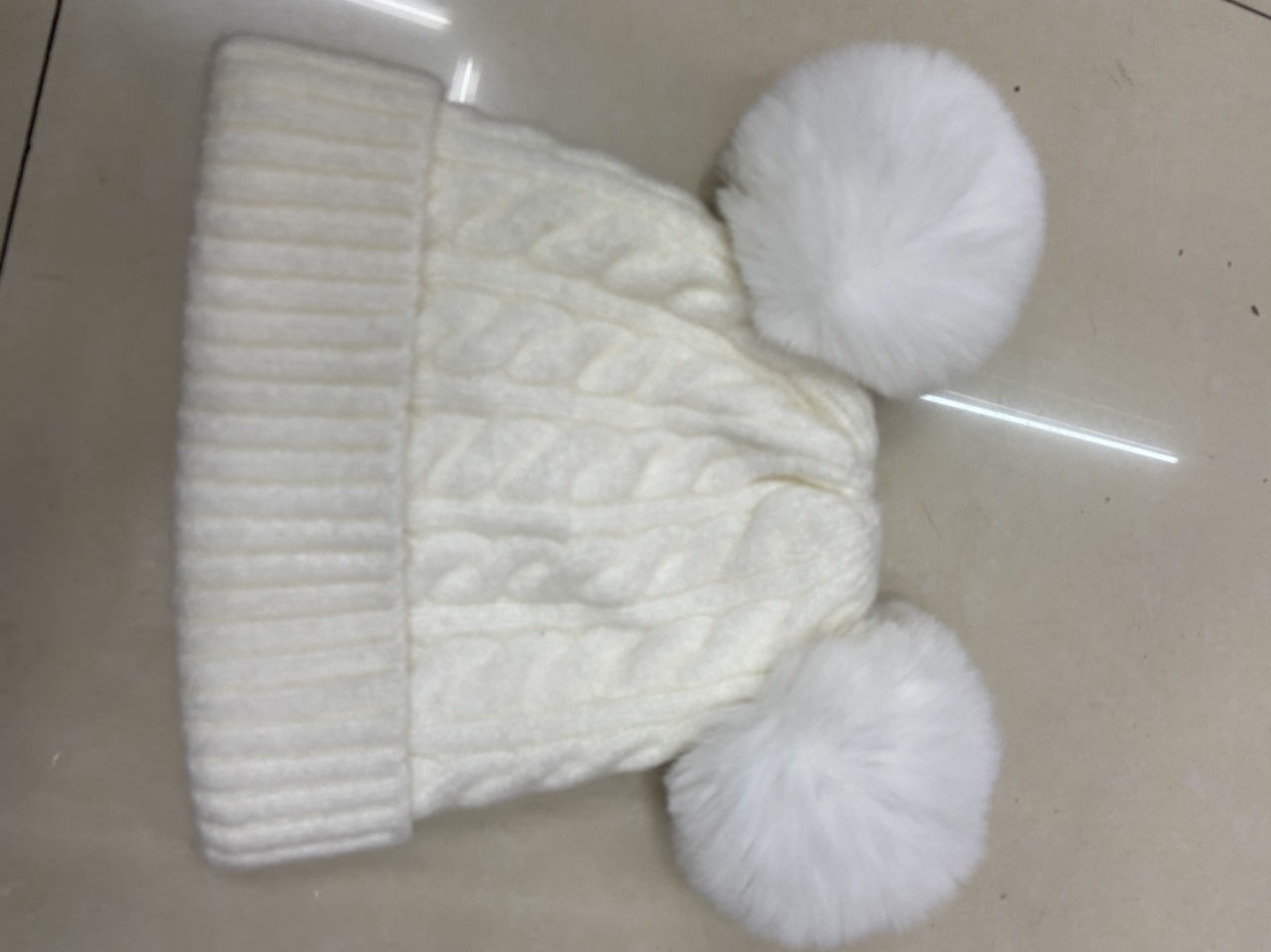 韩版潮流时尚潮流新材料麻花双球帽子