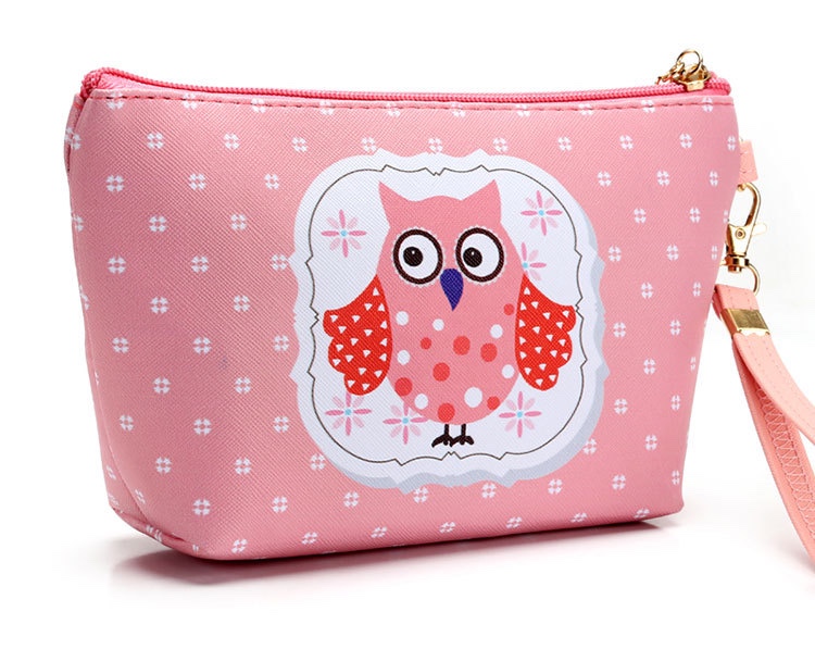 卡通猫头鹰手拿包帆船包化妆品收纳包数码印花跨境爆款细节图