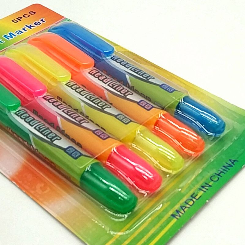 XL-216 suction card 5 pieces Highlighter pens, student watercolor pens, office supplies Specification image