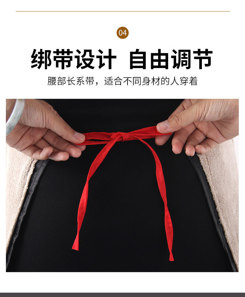 防水可擦手时尚款韩版围裙女厨房家用做饭防油家用罩衣大人详情1