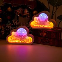 Creative 3D paper-cut lamp Headbed bedroom small night lamp light and shadow paper carving lamp Home Decoration gift lamp can be customized