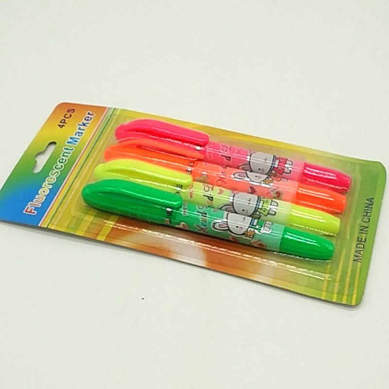 XL-217 card 4 pieces Rabbit Highlighter, Student Watercolor Pen, Marker Pen, Office supplies details Picture