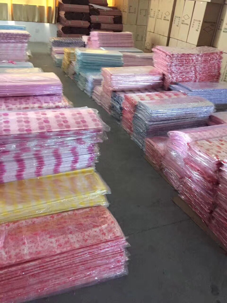 透明印花彩色玻璃膜，鲜花包装，苹果包装纸