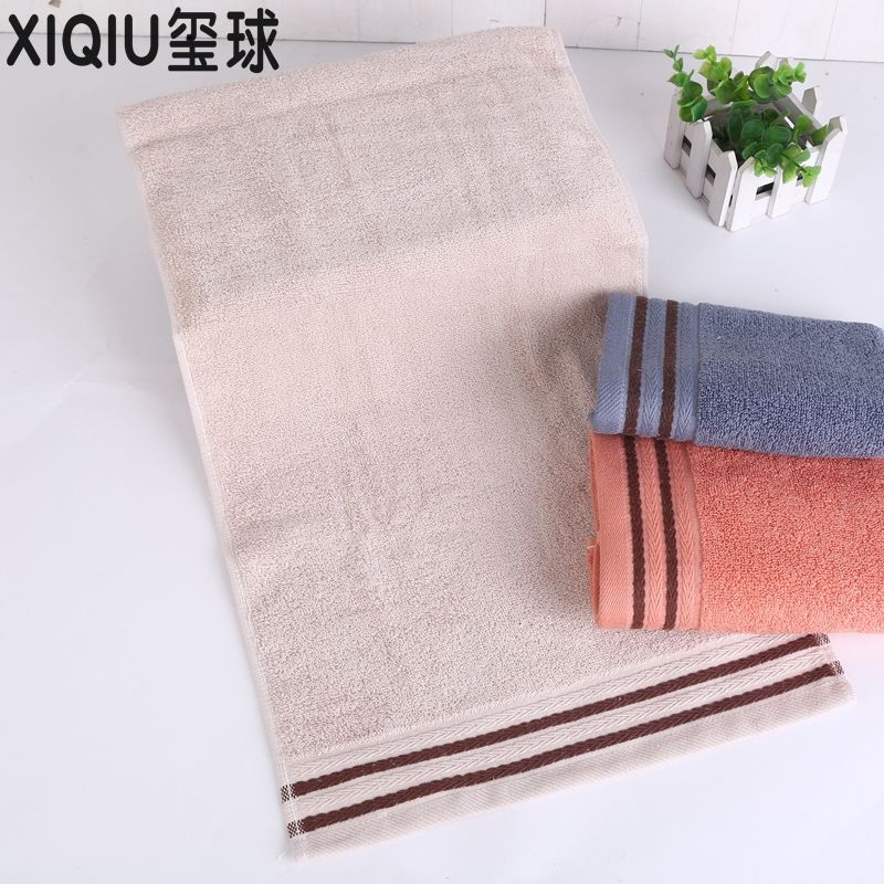 Xiqiu Towel manufacturer's three-color absorbent and non-fading face wash cotton towels for both men and women at home Specification image