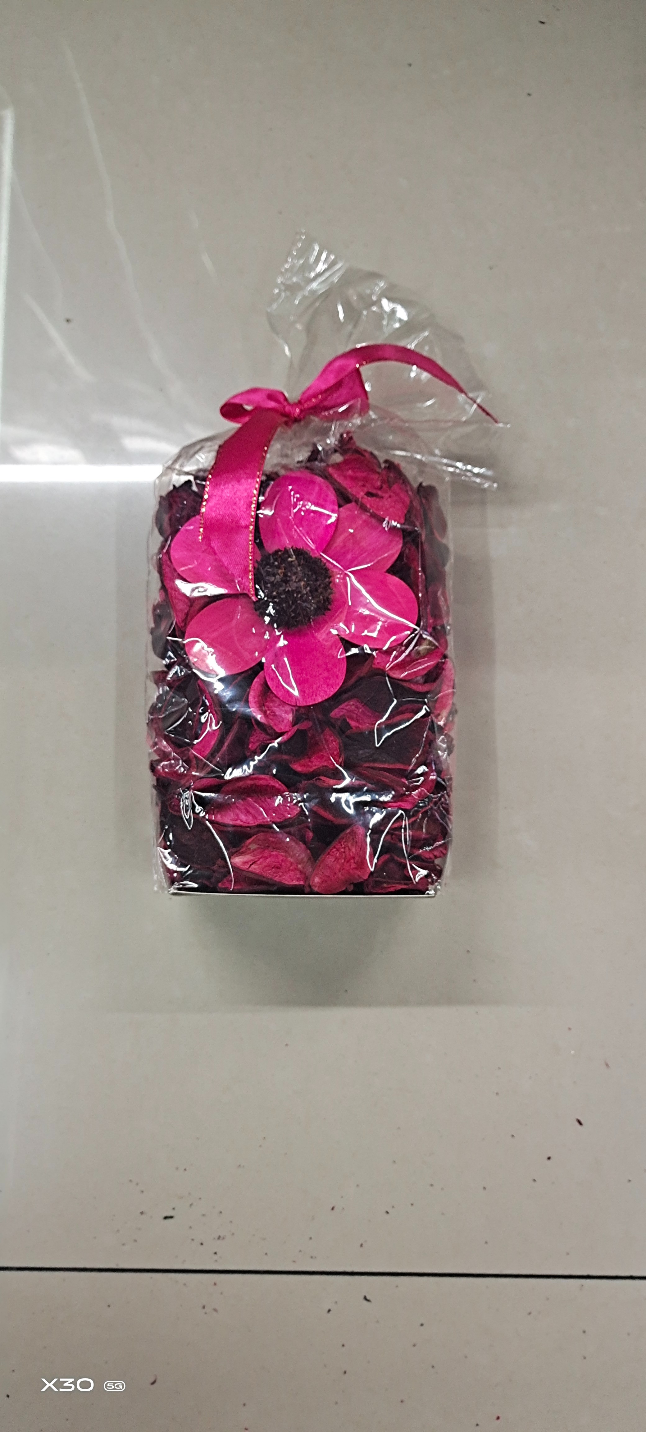 110G Dry Floral Bag Aromatreatment Cotton Shell Pendant Loose Wood Chips Floral Ribbon Gift full figure