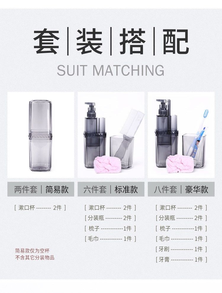 TS 厂家直销刷牙杯子牙具盒漱口杯套装牙刷收纳盒旅行洗漱杯可定制详情图8