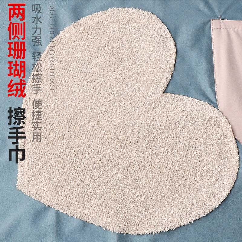 围裙厨房家用女工作洋气防水防油长袖上班工作劳保耐磨可擦手罩衣详情8
