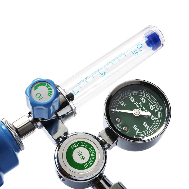 CE Medical CGA870 CGA540 Oxygen Cylinder Regulator With Flow Meter Item Picture