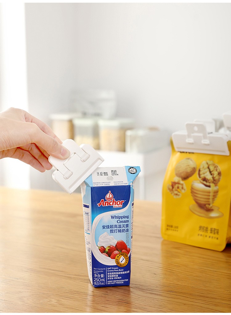 食品密封夹强力封口夹保鲜夹零食袋夹子防潮夹超大封口夹密封器（小号2个装）