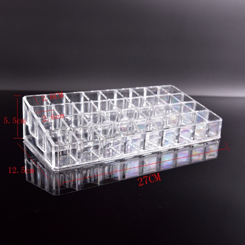 加厚36格口红收纳盒化妆护肤品透明亚克力唇膏桌面收纳详情图3