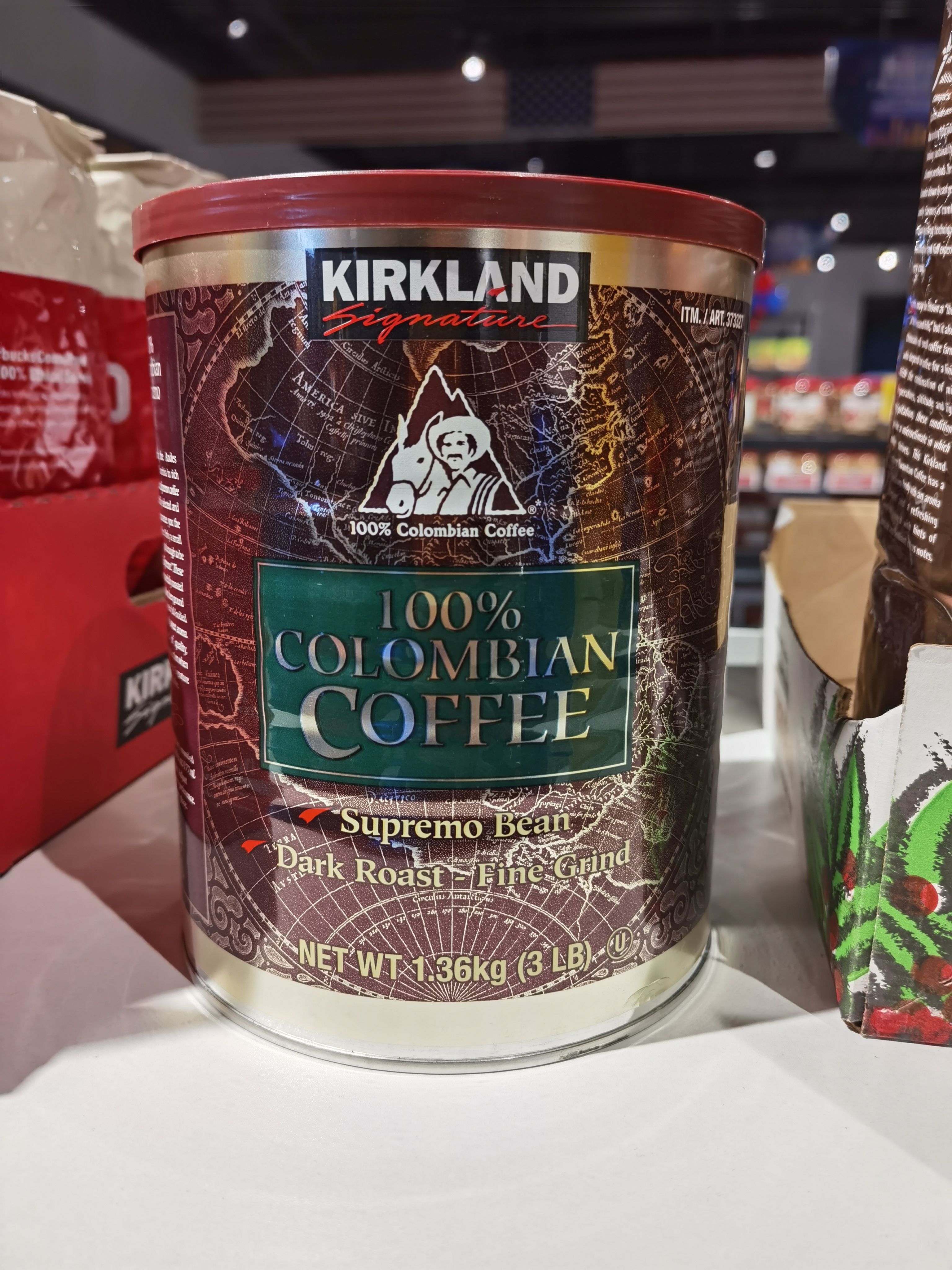 Kirkland哥伦比亚滤泡式焙炒咖啡粉