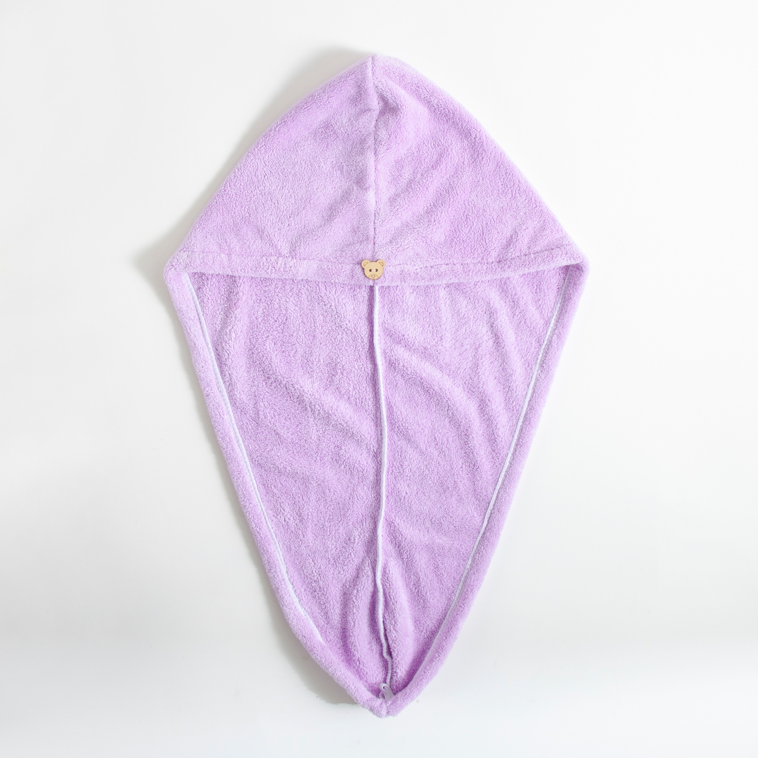 Coral fleece plain bear dry hair hat detail image 6