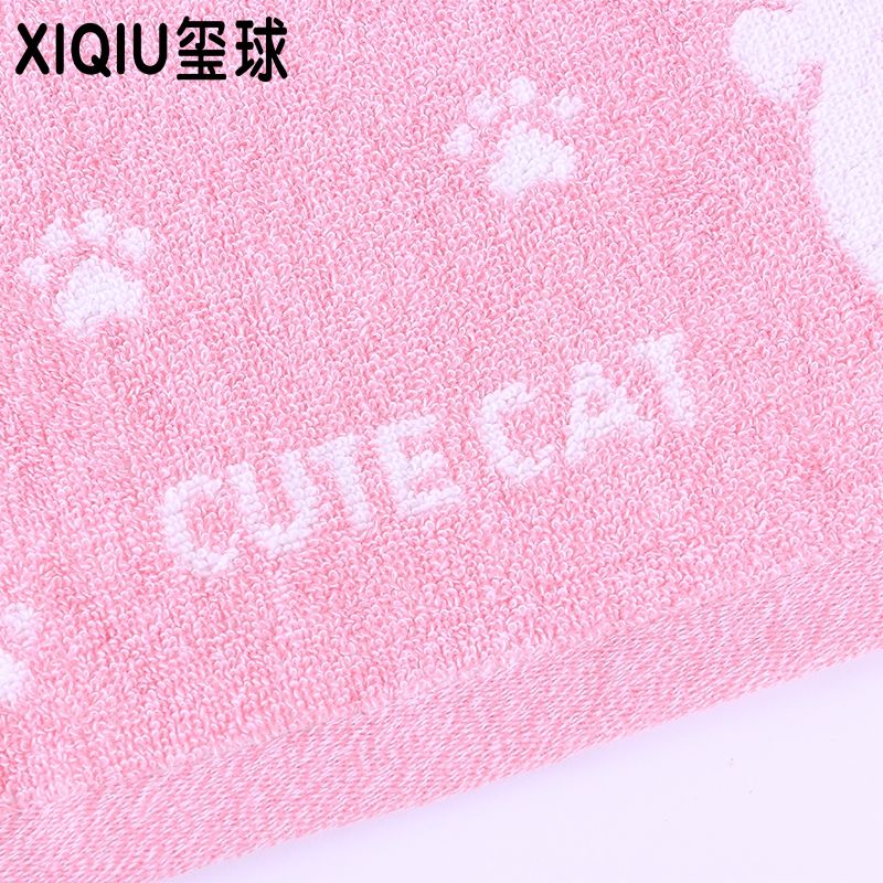 Children's pure cotton 32-strand yarn-dyed face towel, water-absorbing and skin-friendly seal ball towel Application Scenario