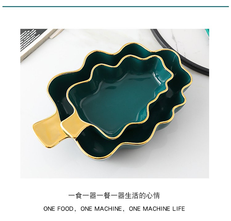 网红陶瓷沙拉盘烤盘圣诞树盘 圣诞节详情图6