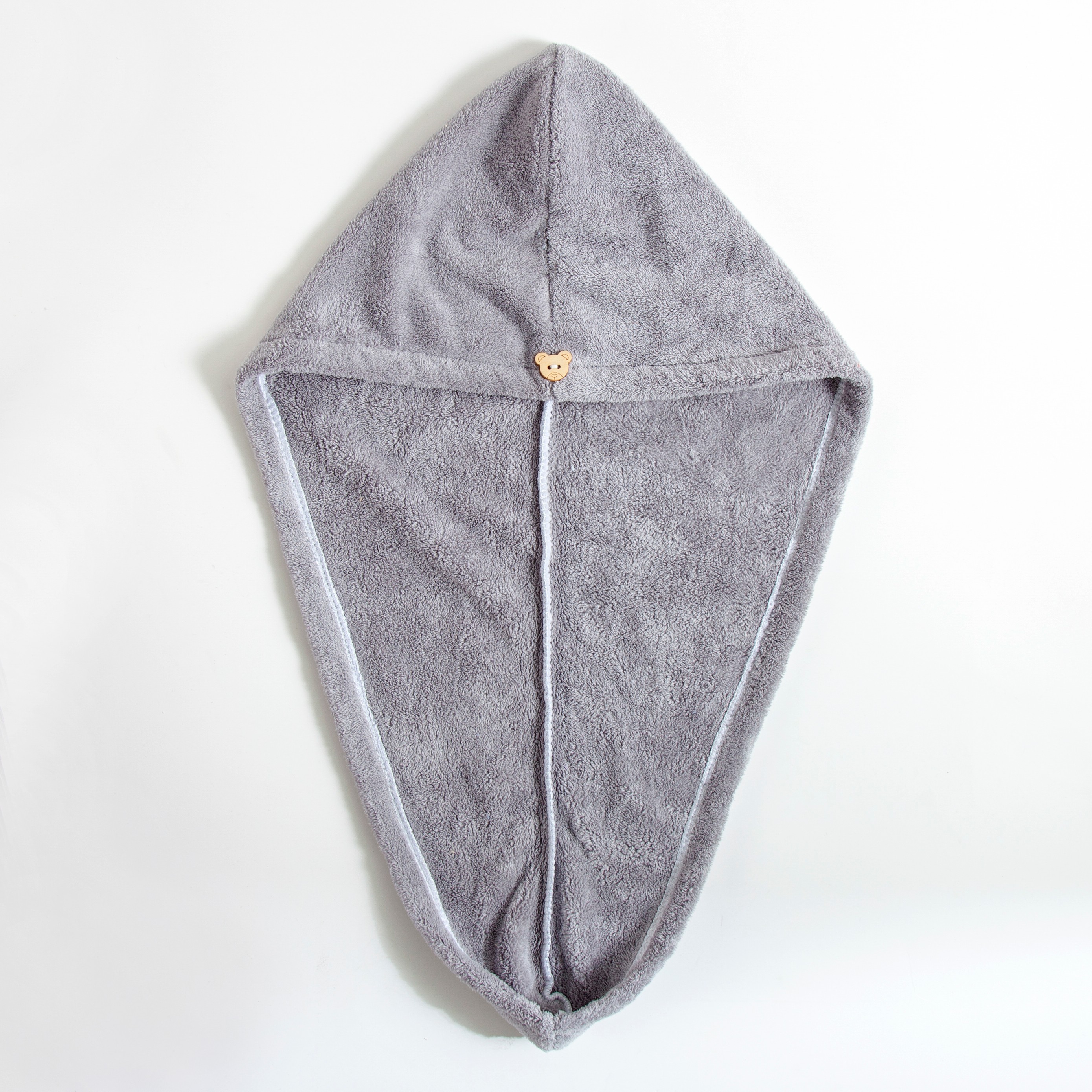Coral fleece plain bear dry hair hat detail image 9