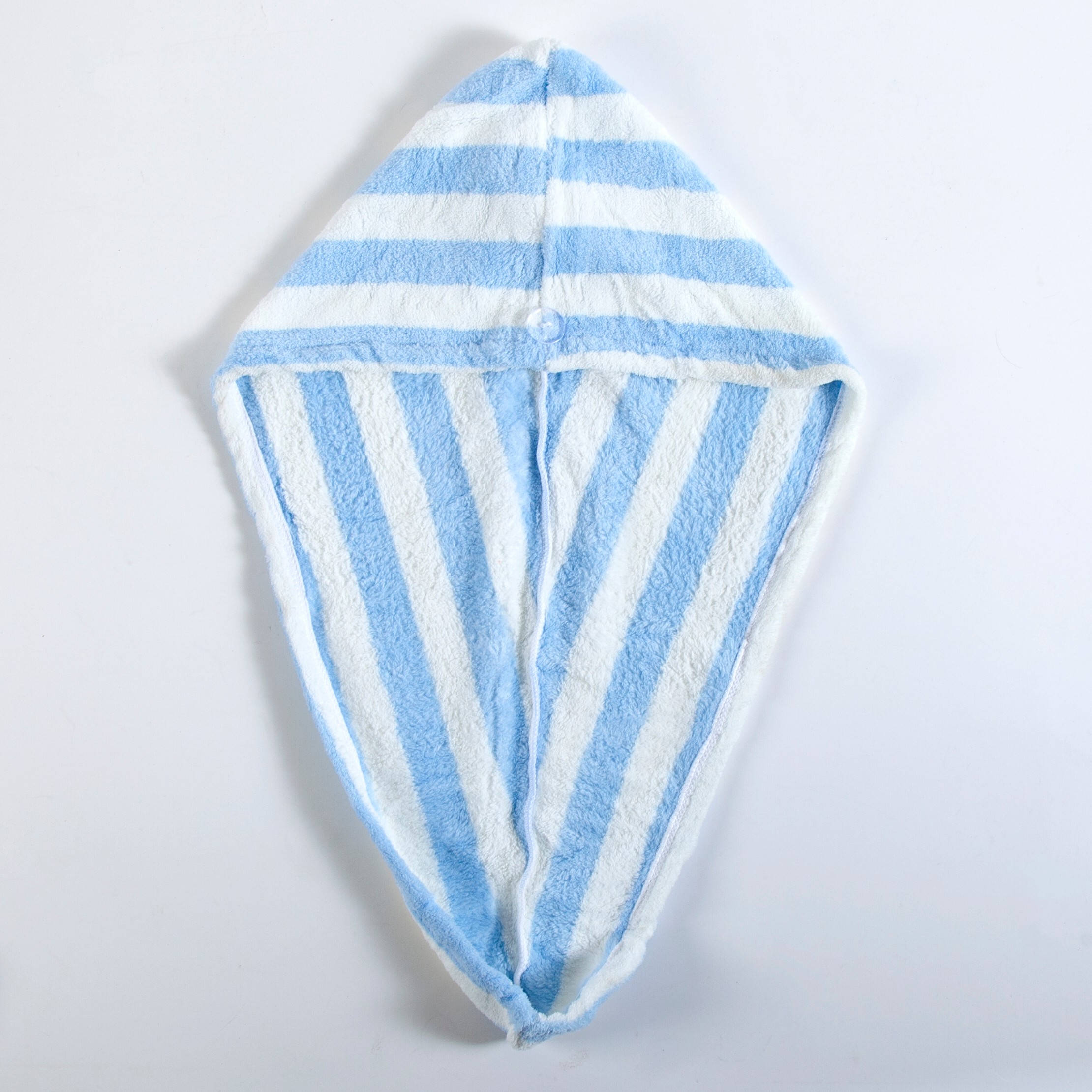 Coral fleece striped dry hair hat detail image 8