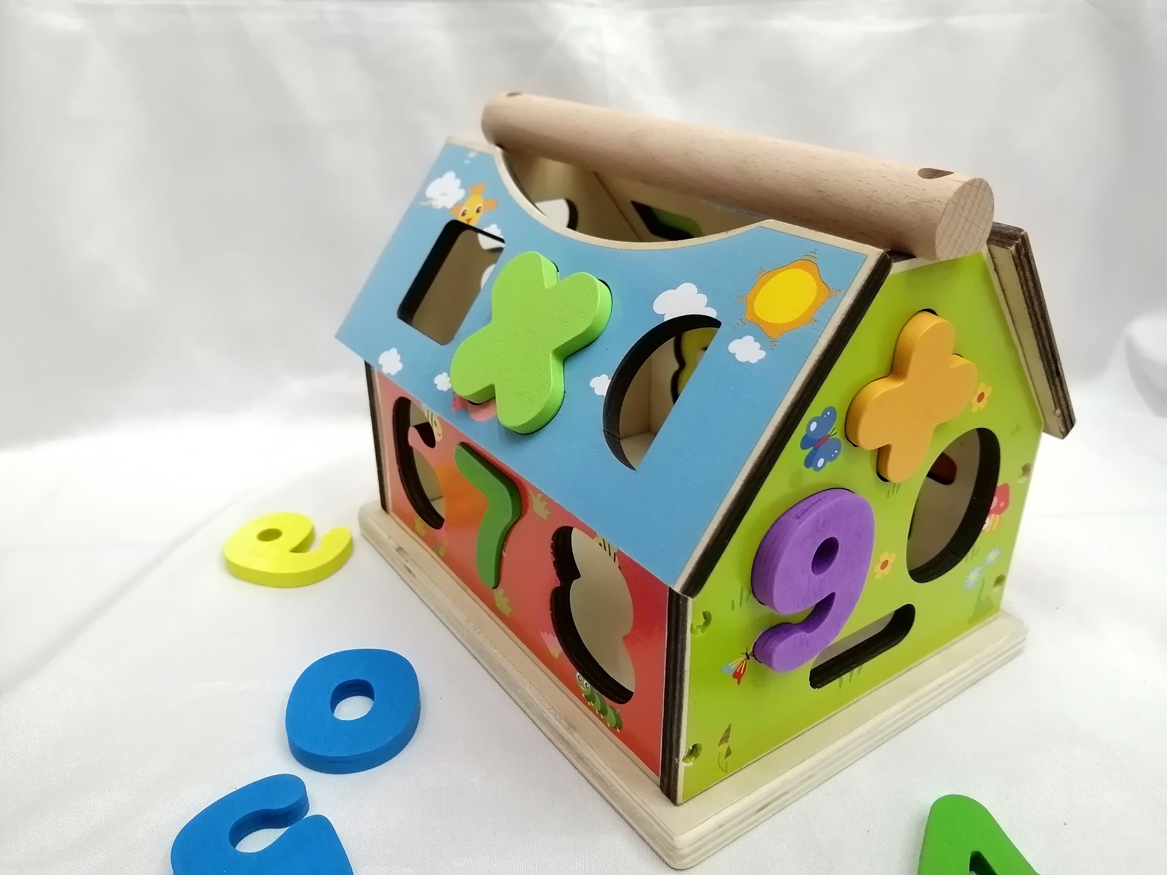 Fun Number House, Geometric Shape Wisdom House, Boys' and Girls' children's Educational shape matching, Wooden toys Specification image