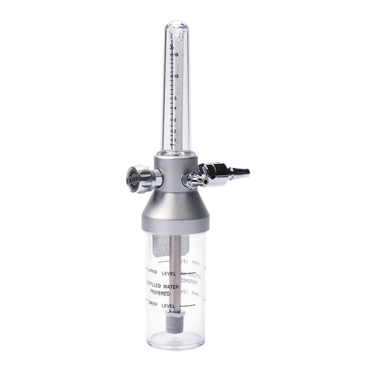 High Quality CE Certificate Medical Oxygen Cylinder Regulator With Flow Meter full figure