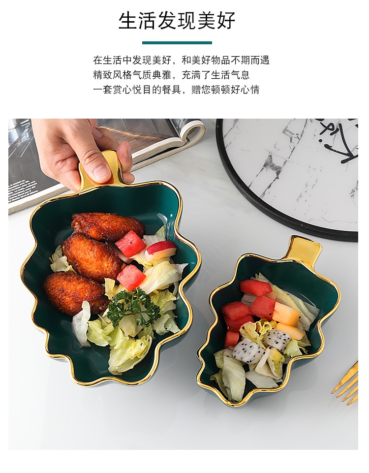 网红陶瓷沙拉盘烤盘圣诞树盘 圣诞节详情图15