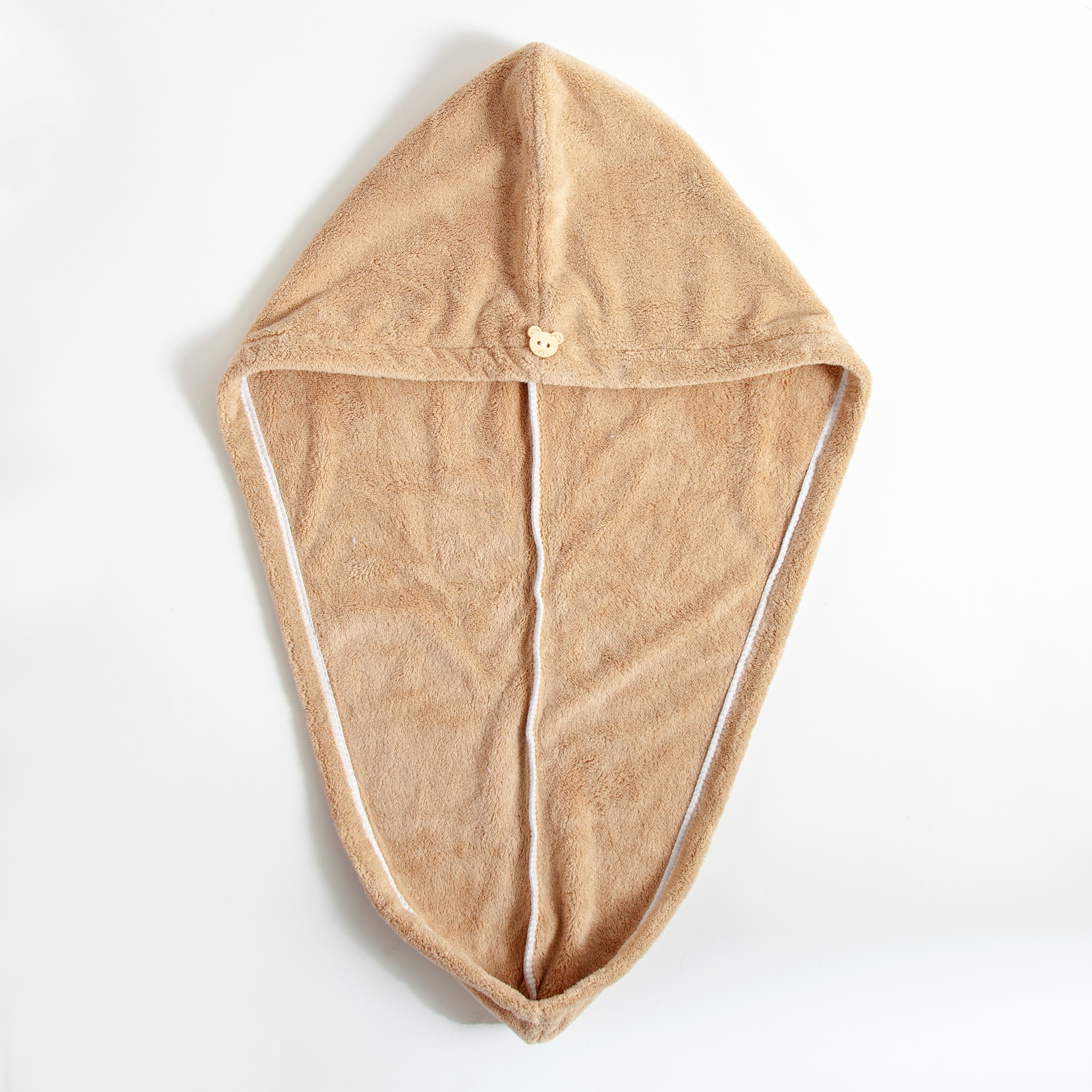 Coral fleece plain bear dry hair hat detail image 8