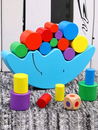 Moon Balance Building Blocks Children's Kindergarten Large Class, Middle Class and Small class toys and teaching AIDS Children's intelligence enhancement early education