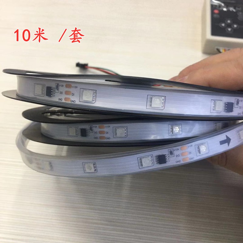 LED七彩灯带12V遥控幻彩灯条多模式套管灯条10米彩灯防水详情图2