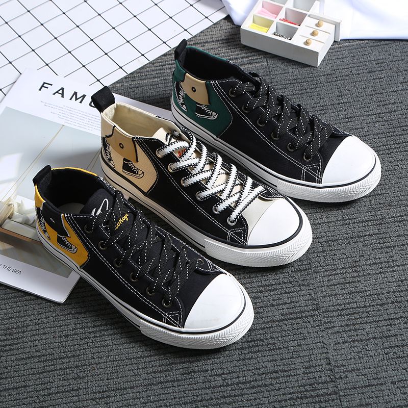 多色帆布鞋休闲鞋