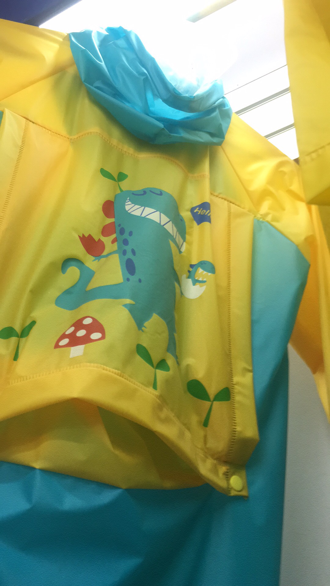 天堂鸟TTN一005儿童带背包雨衣 大号详情5