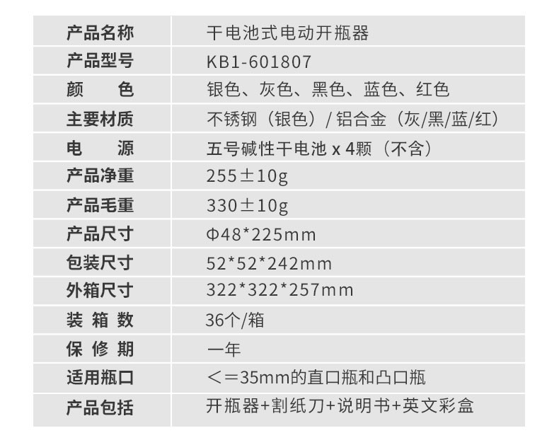 Electric wine bottle opener, automatic bottle opener manufacturer direct sales, creative kitchen tools, dry battery automatic bottle opener detail image 9